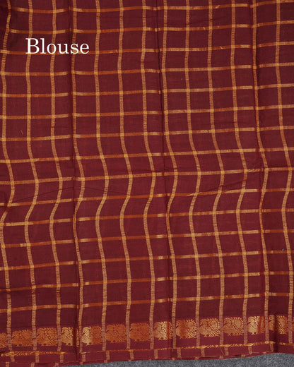 Sungudi Cotton Saree - Baby Pink Colour Body Zari Checks With Contrast Pink Traditional Border
