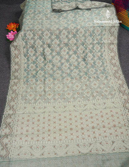 Maroon Thread Kota Saree With Fancy Border