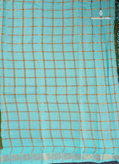 Sungudi Cotton Saree - Baby Pink Colour Body Zari Checks With Contrast Pink Traditional Border