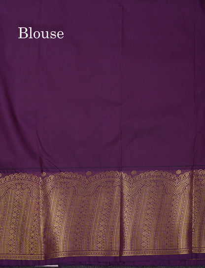 Beautiful Chilly Red Semi Silk Saree With Contrast Dark Purple Traditional Evening Morning Border