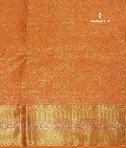 Pinkish Red Bridal Pure Kanjivaram Silk Saree With Self Border