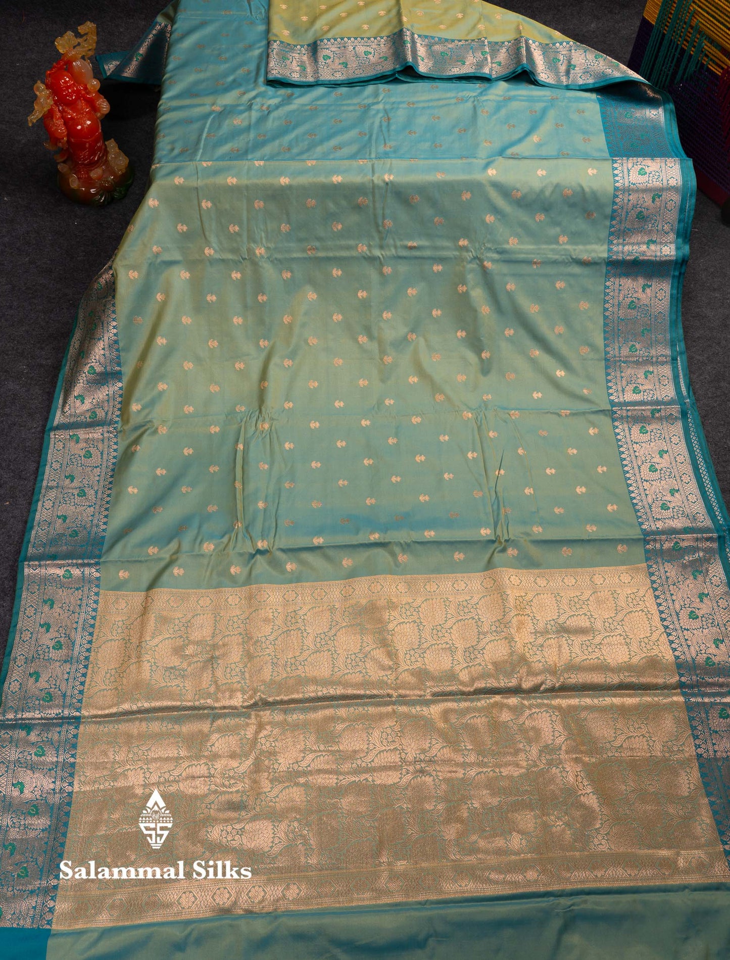 Beautiful Dual Tone Pink Shade Semi Silk Saree With Contrast Magenta Traditional Border
