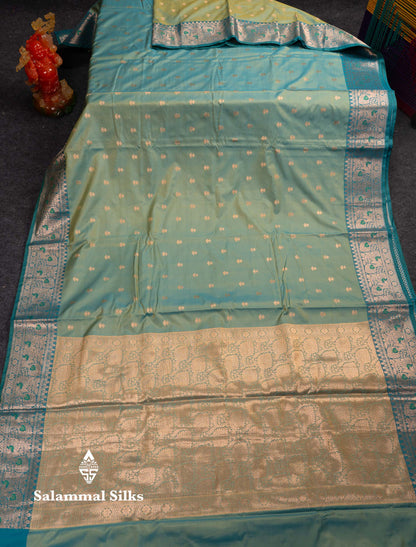 Beautiful Dual Tone Pink Shade Semi Silk Saree With Contrast Magenta Traditional Border