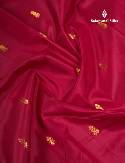 Beautiful Maroon Pure Kanjivaram Silk Saree With Mustard Yellow Traditional One Side Border