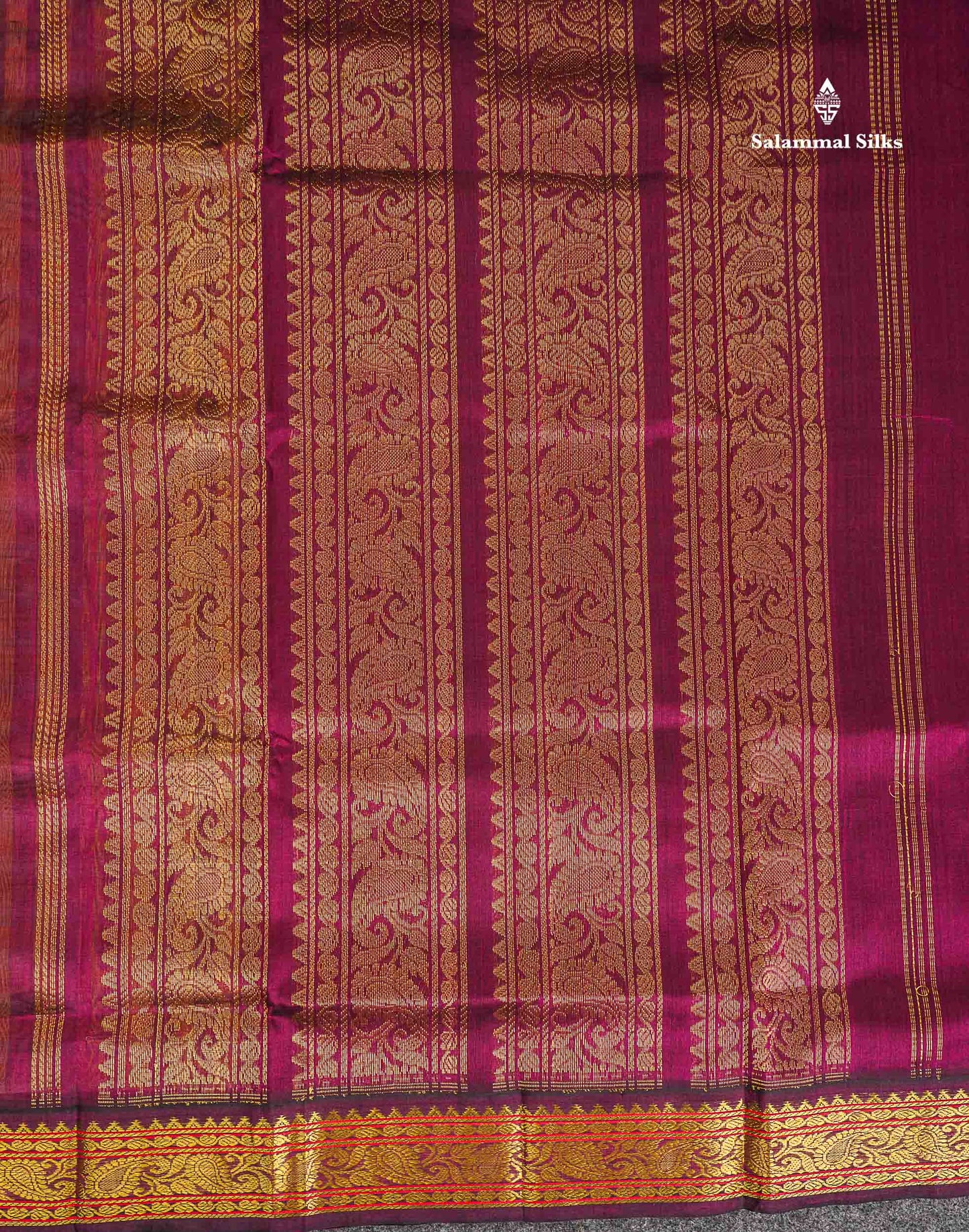 Pallu Of Multicolour Pure Silk Cotton Saree 