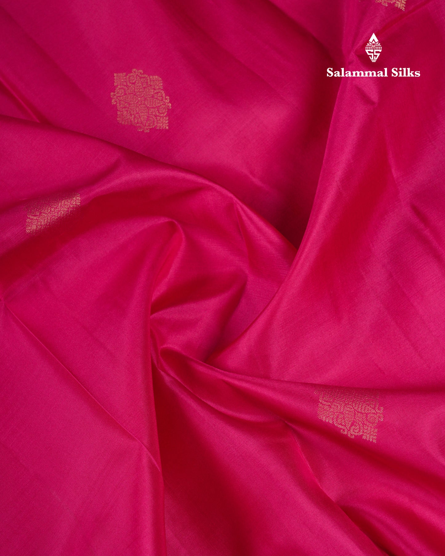 Beautiful Pink Pure Kanjivaram Silk Saree With Contrast Bottle Green Traditional Gap Border