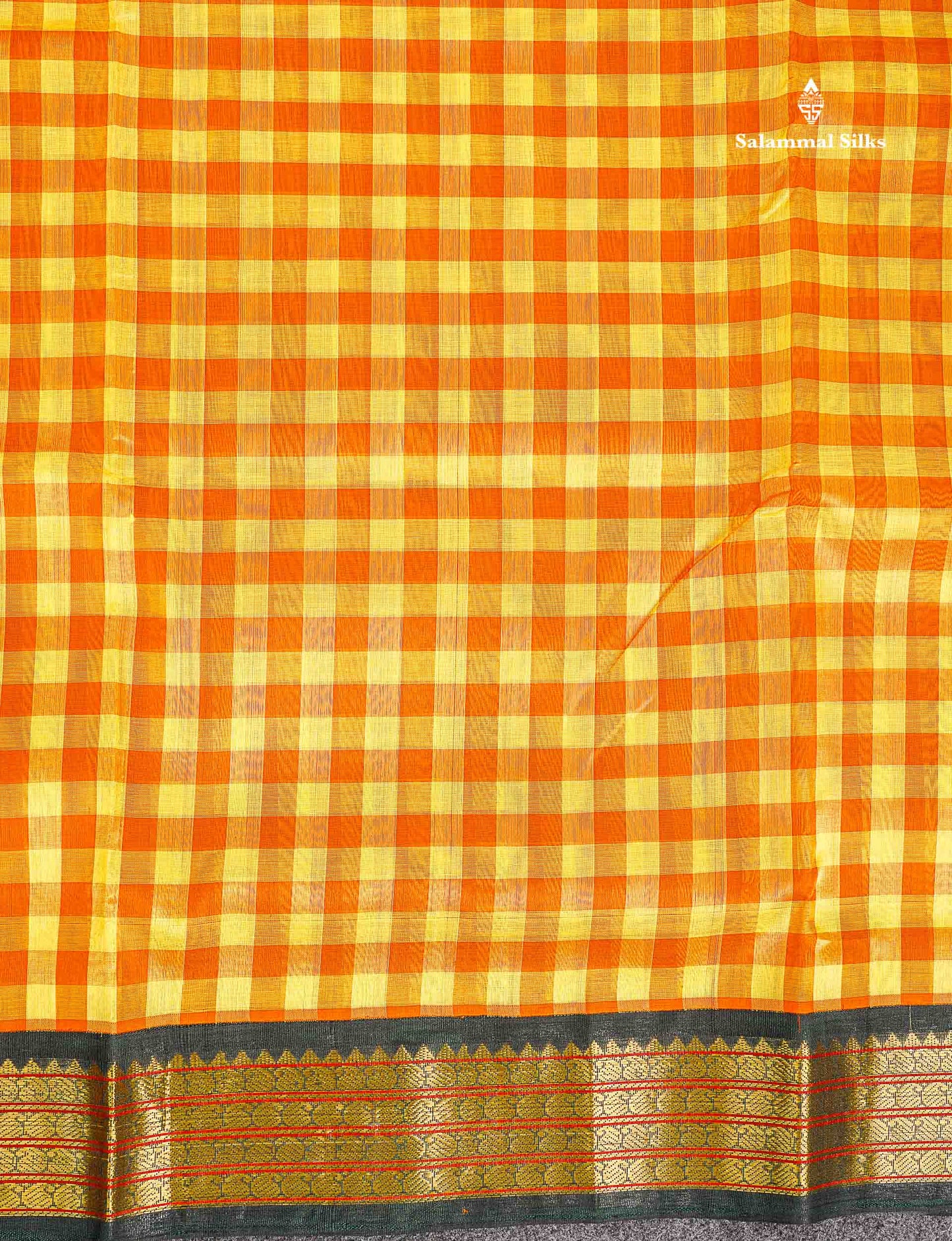 Black Border Of Multicolour Pure Silk Cotton Saree