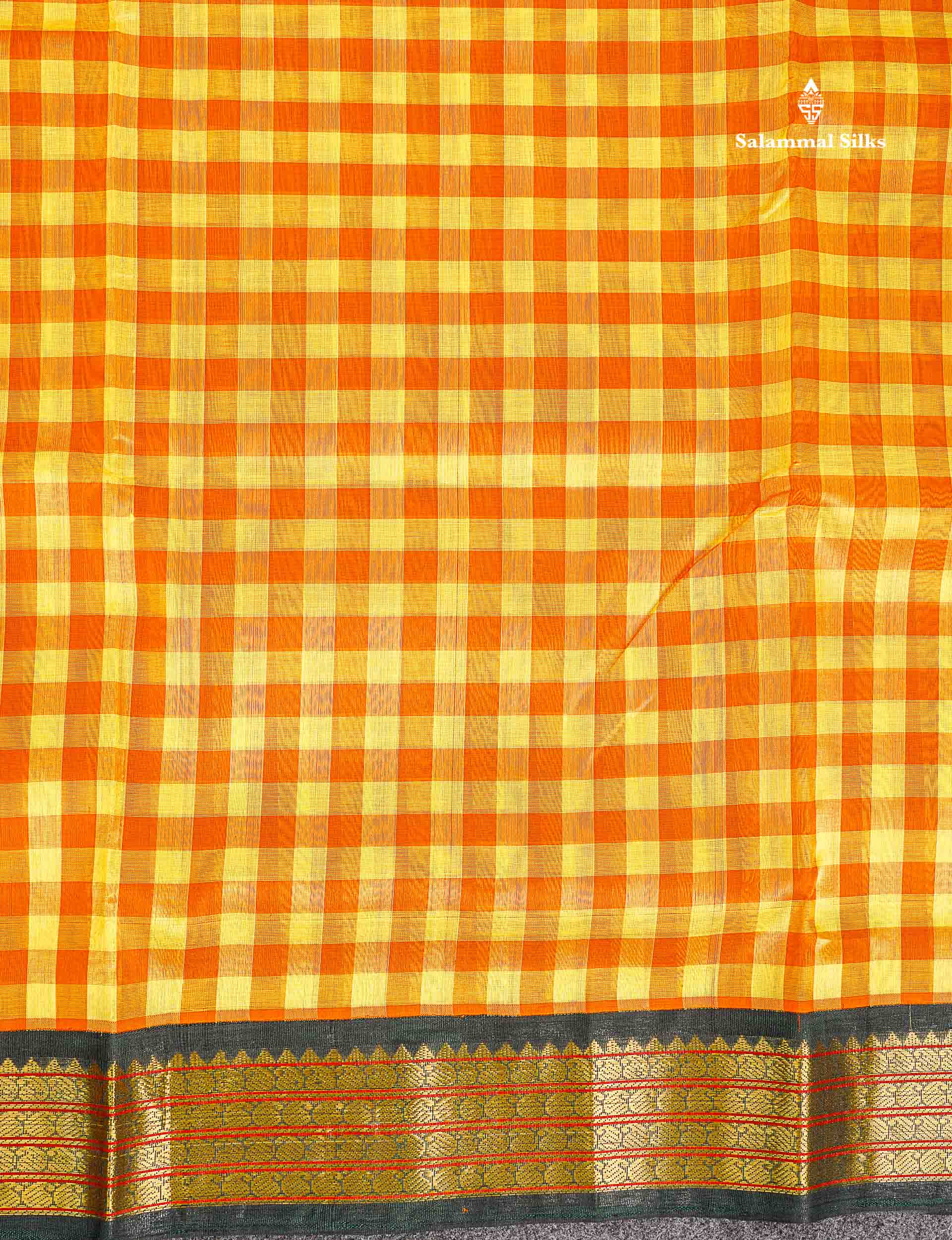 Black Border Of Multicolour Pure Silk Cotton Saree