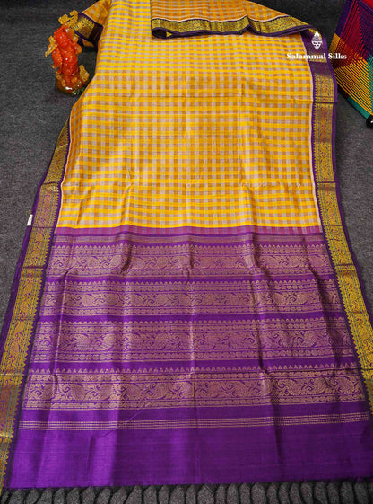 Full Vew Of Multicolour Pure Silk Cotton Saree 