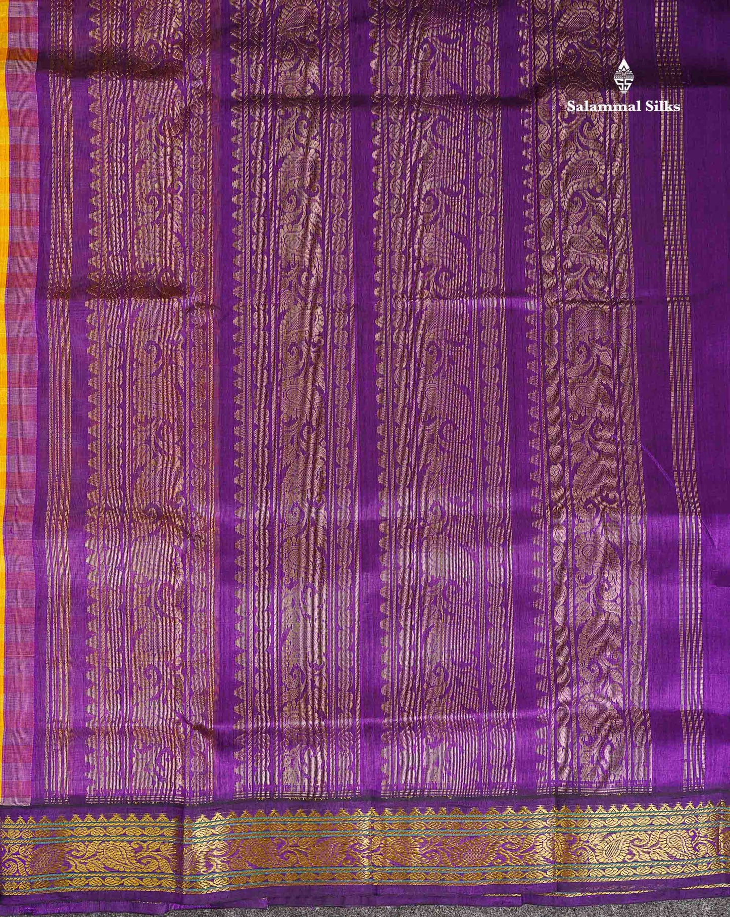 Pallu Of Multicolour Pure Silk Cotton Saree 