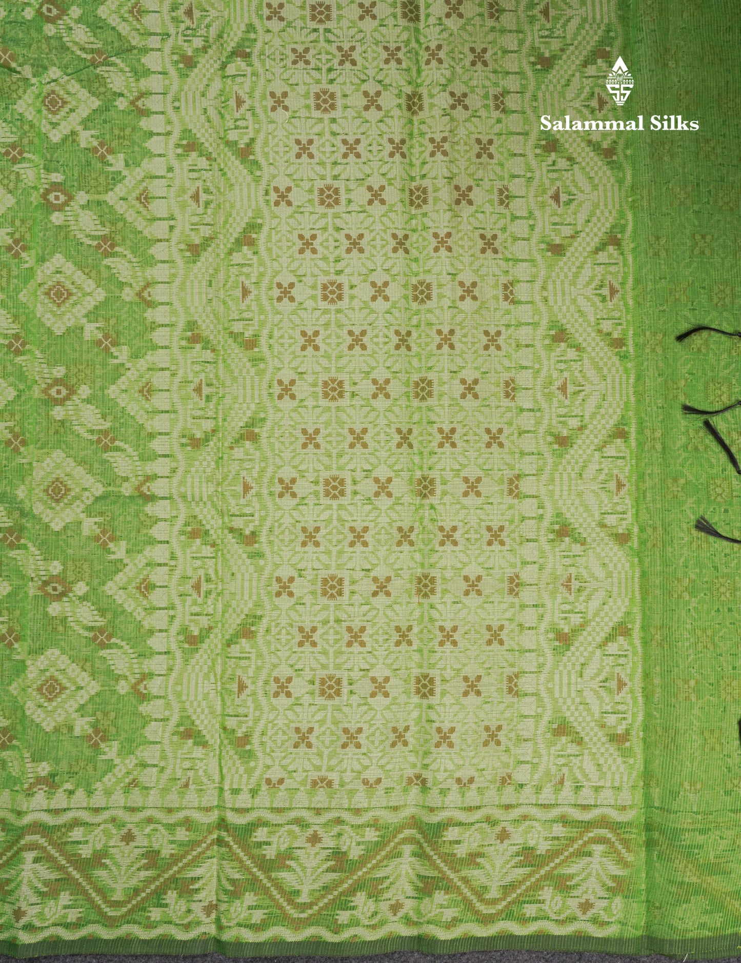 Green Thread Kota Saree With Fancy Border