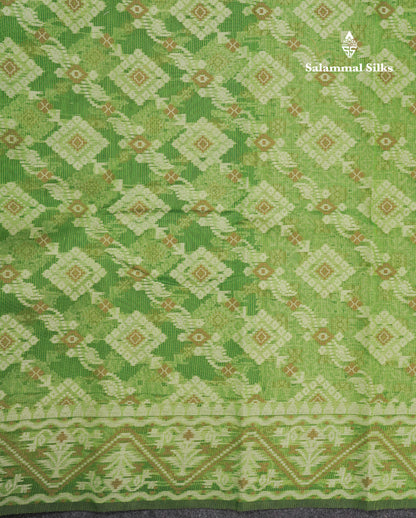 Green Thread Kota Saree With Fancy Border