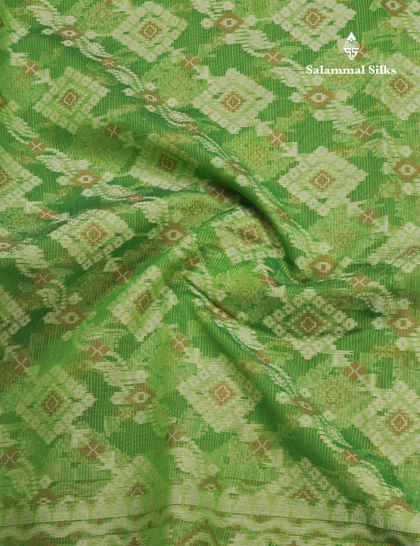 Green Thread Kota Saree With Fancy Border