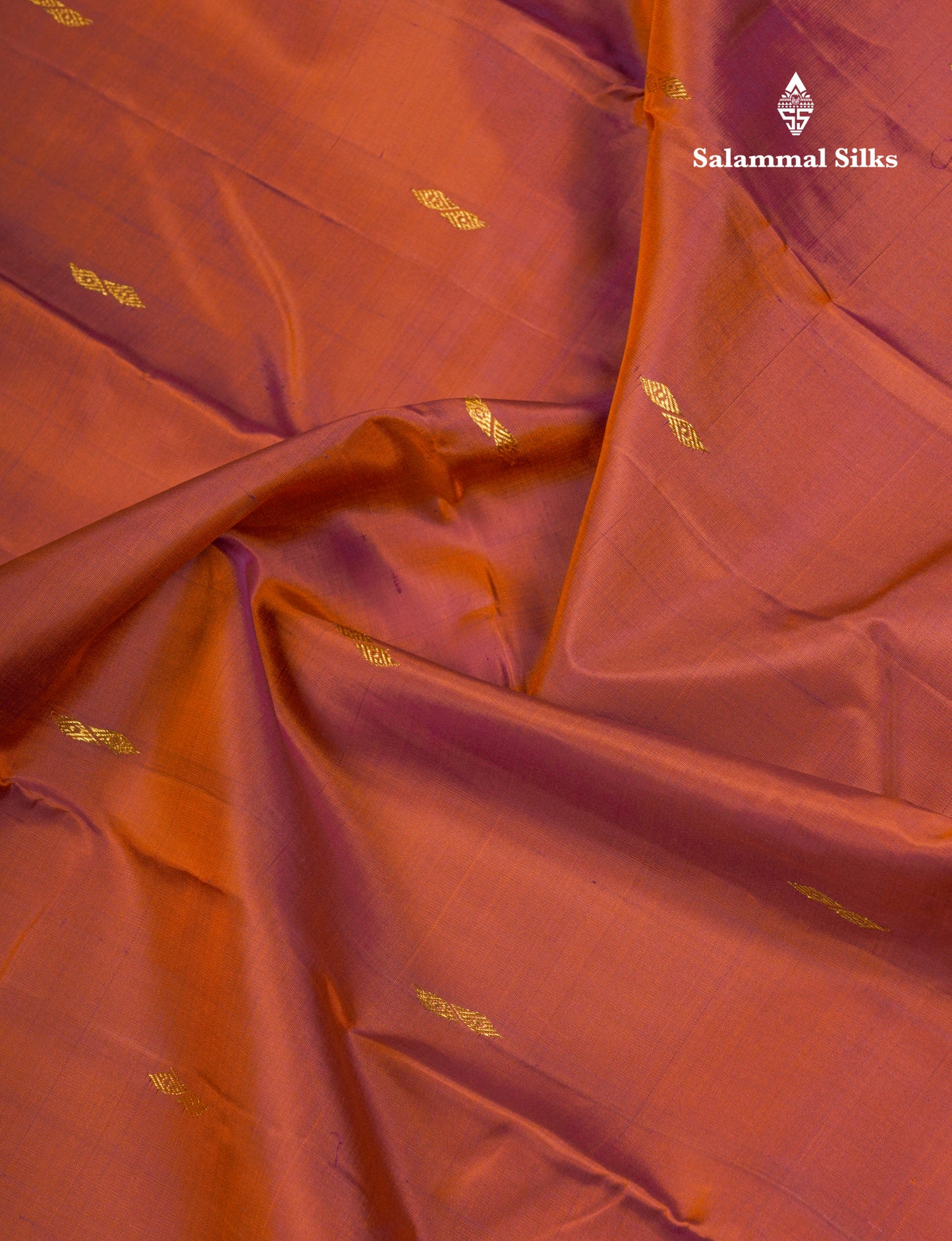 Beautiful Dual Tone Maroon Pure Kanjivaram Silk Saree With Violet Traditional Small Border