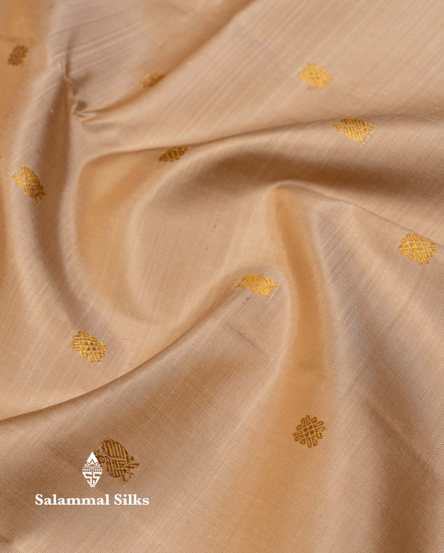Korvai Beautiful Cream Sandal Pure Kanjivaram Silk Saree Contrast Magenta Traditional Gap Border