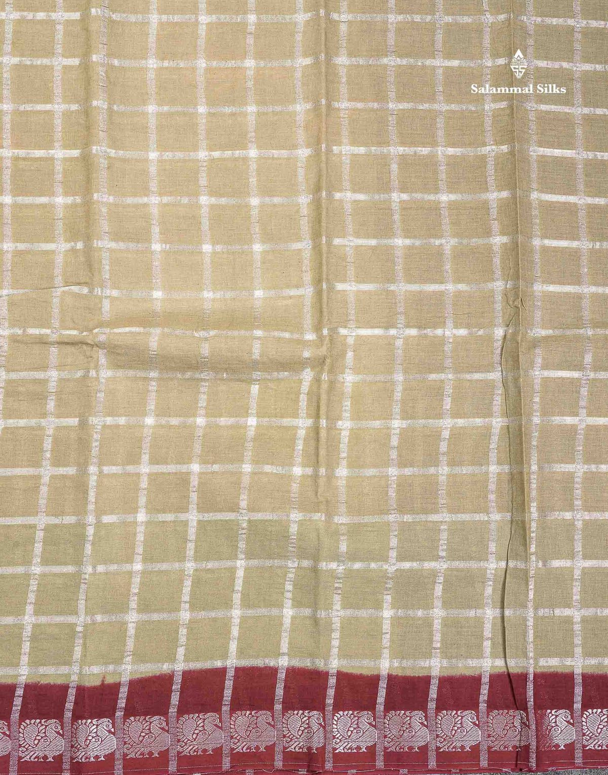 Sungudi Cotton Saree - White Colour Body Silver Zari Checks With Contrast Baby Pink Traditional Border