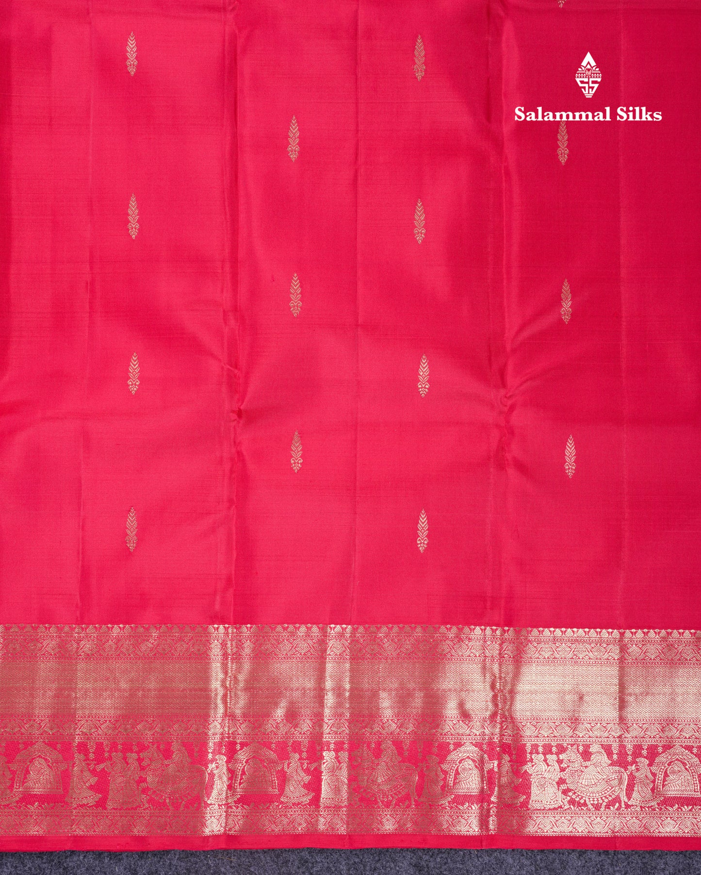 Beautiful Dual Tone Reddish Pink Pure Kanjivaram Pure Silk Saree with Traditional Pallaku Border