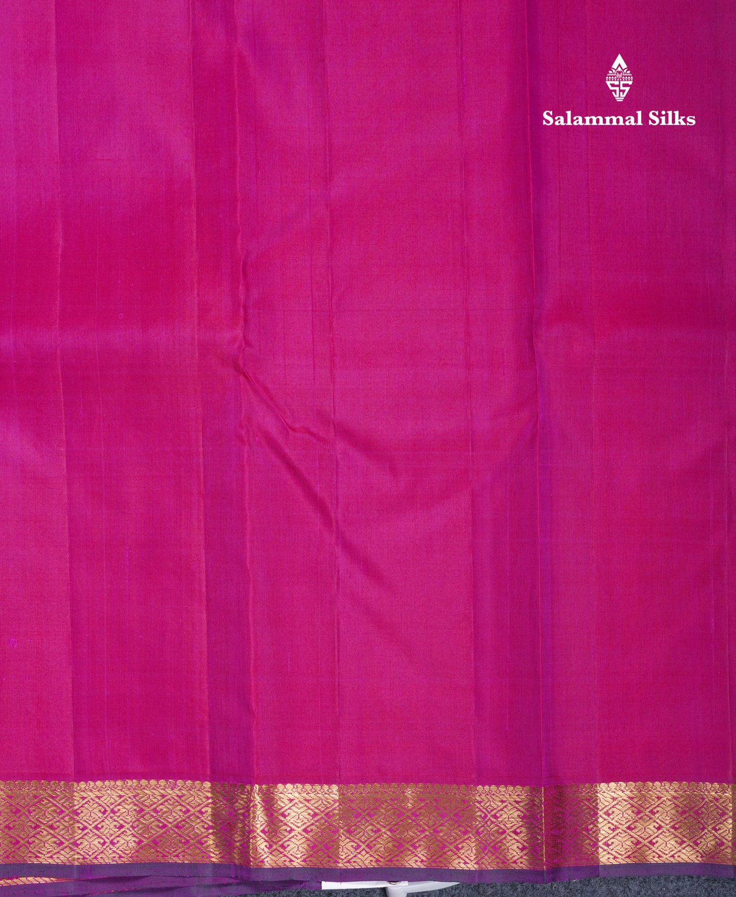 Beautiful Dual Tone Green Pure Kanjivaram Silk Saree With Violet Traditional Small Border