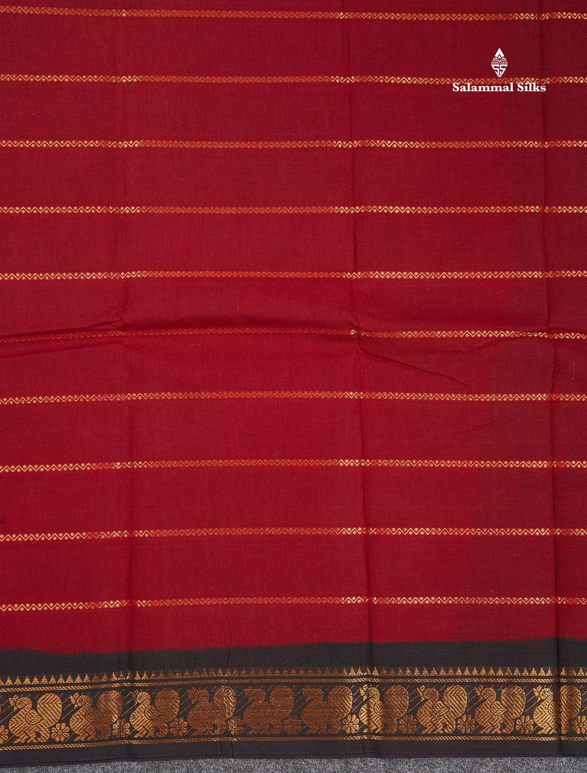 Sungudi Cotton Saree - Maroon Colour Body With Contrast Black Traditional Border