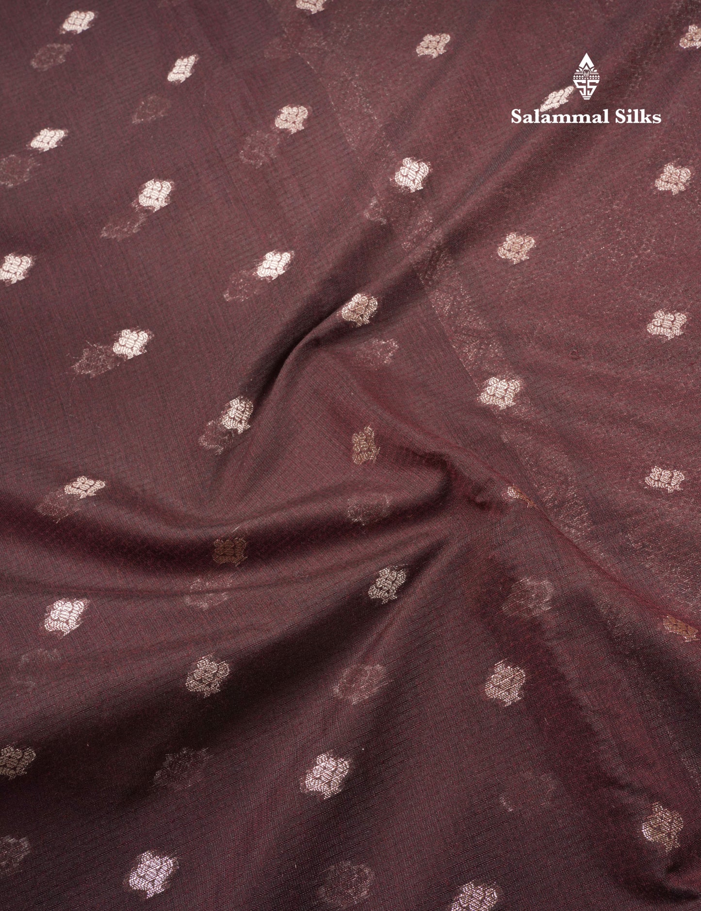 Fancy Cotton Mix Saree Brown With Grand Blouse