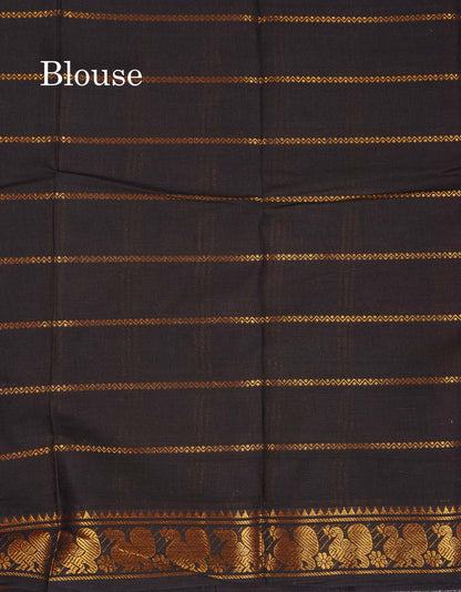 Sungudi Cotton Saree - Maroon Colour Body With Contrast Black Traditional Border