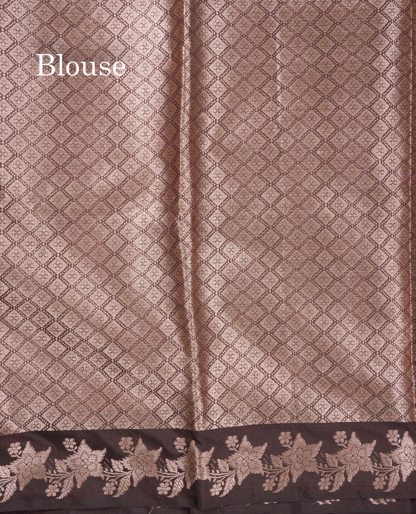 Fancy Cotton Mix Saree Brown With Grand Blouse