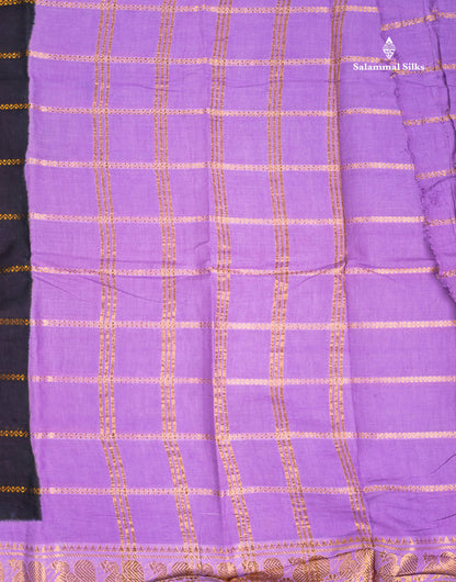 Sungudi Cotton Saree - Maroon Colour Body With Contrast Black Traditional Border