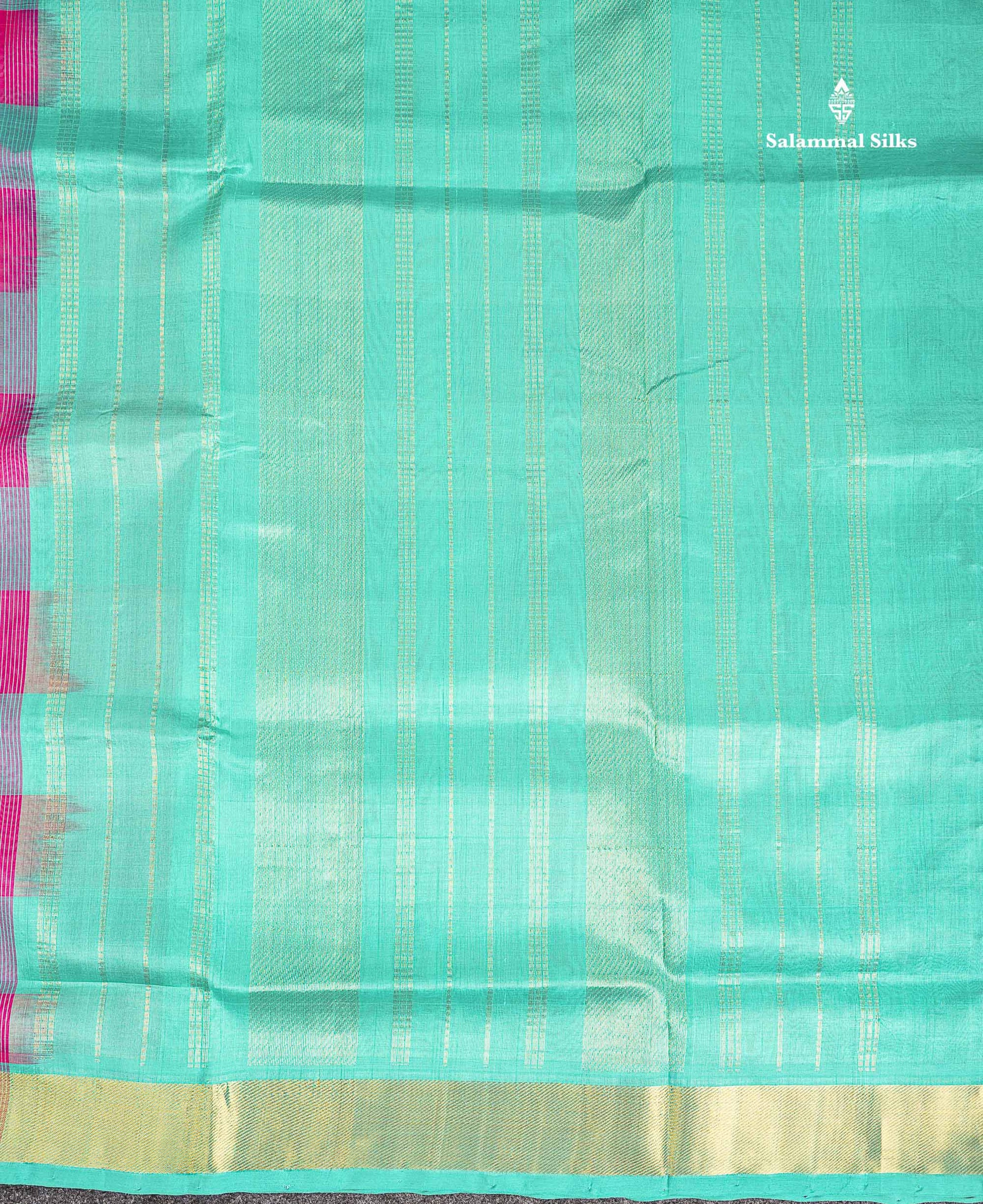 Pallu Of Multicolour Pure Silk Cotton Saree
