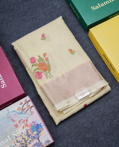 Baby Pink Fancy Saree With Blouse