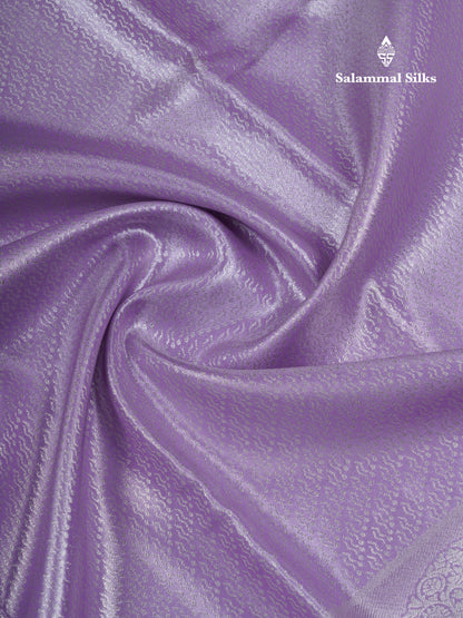 Light Lavender Bridal Tissue Semi Silk Saree With Traditional Evening Morning Border
