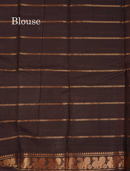 Sungudi Cotton Saree - Maroon Colour Body With Contrast Black Traditional Border