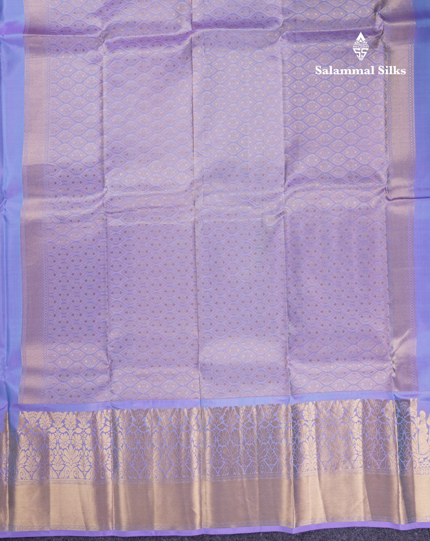 Beautiful Dual Tone Light Lavender Pure Kanjivaram Pure Silk Saree with Traditional Pallaku Border