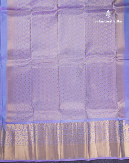 Beautiful Dual Tone Light Lavender Pure Kanjivaram Pure Silk Saree with Traditional Pallaku Border