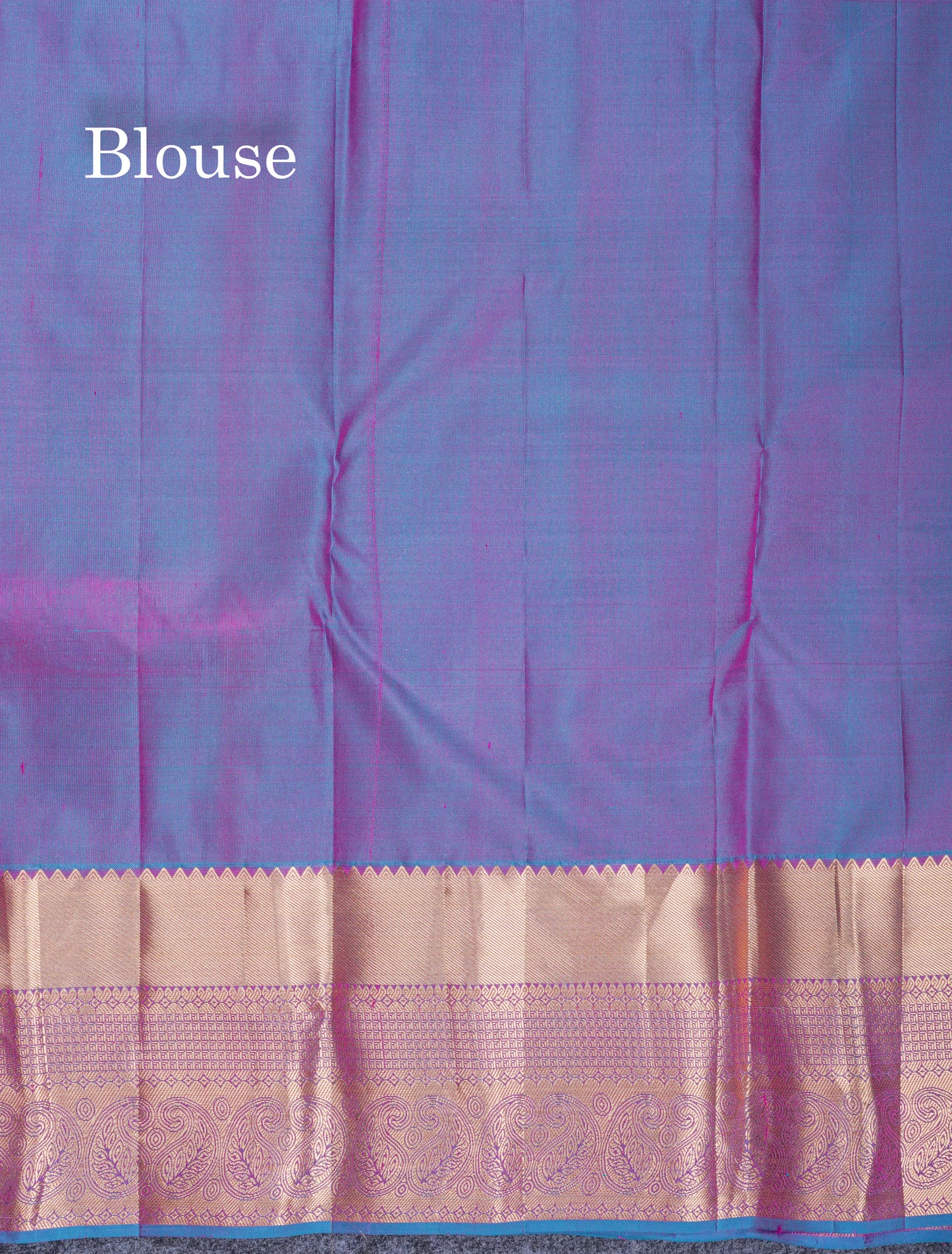 Beautiful Red Pure Kanjivaram Silk Saree With Contrast Dual Tone Blue Traditional Border