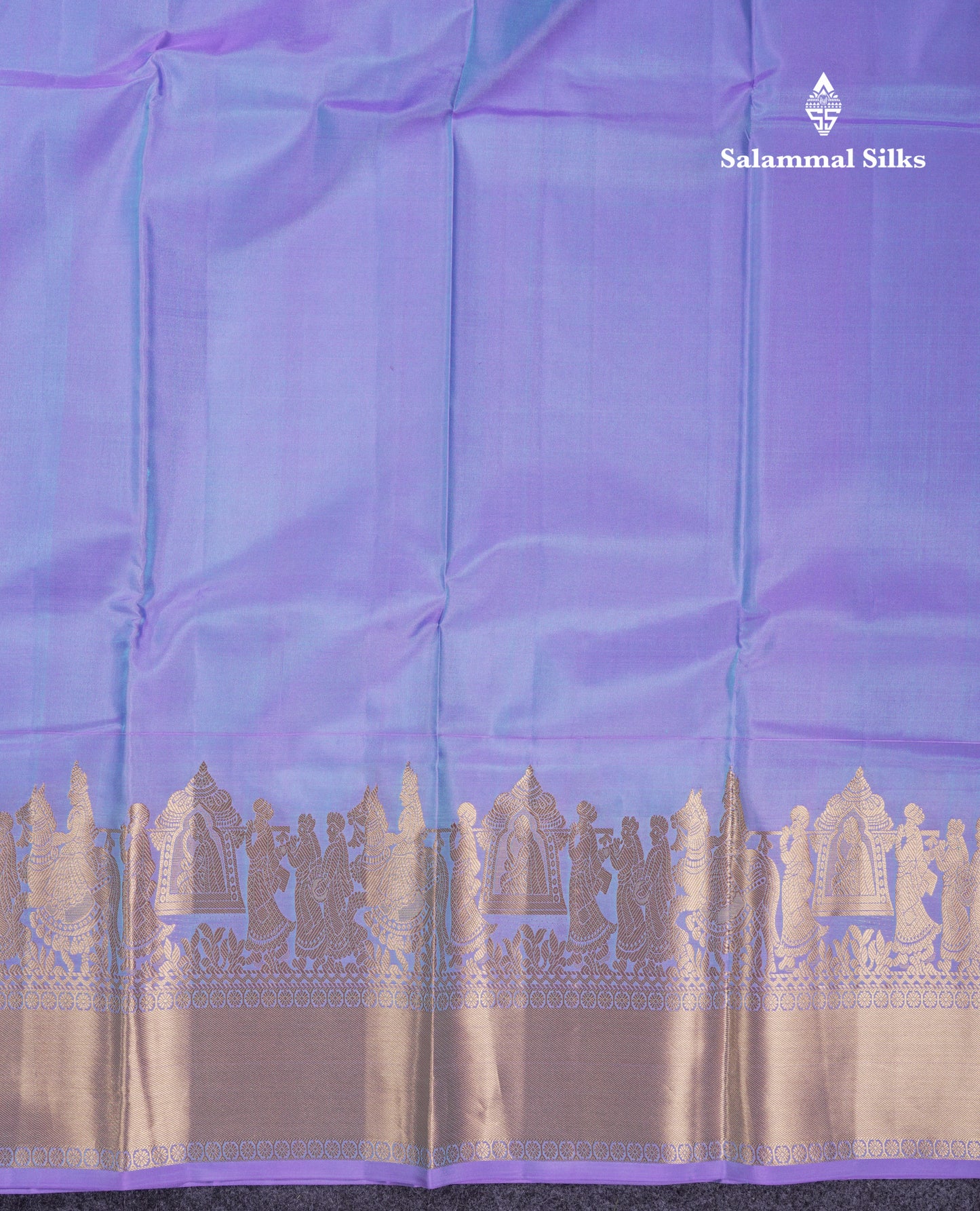 Beautiful Dual Tone Light Lavender Pure Kanjivaram Pure Silk Saree with Traditional Pallaku Border