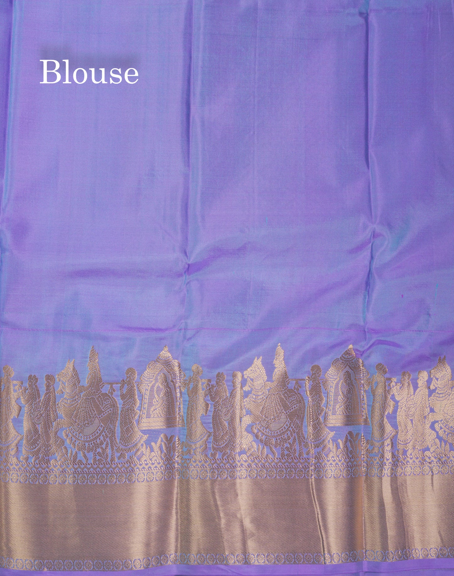 Beautiful Dual Tone Light Lavender Pure Kanjivaram Pure Silk Saree with Traditional Pallaku Border