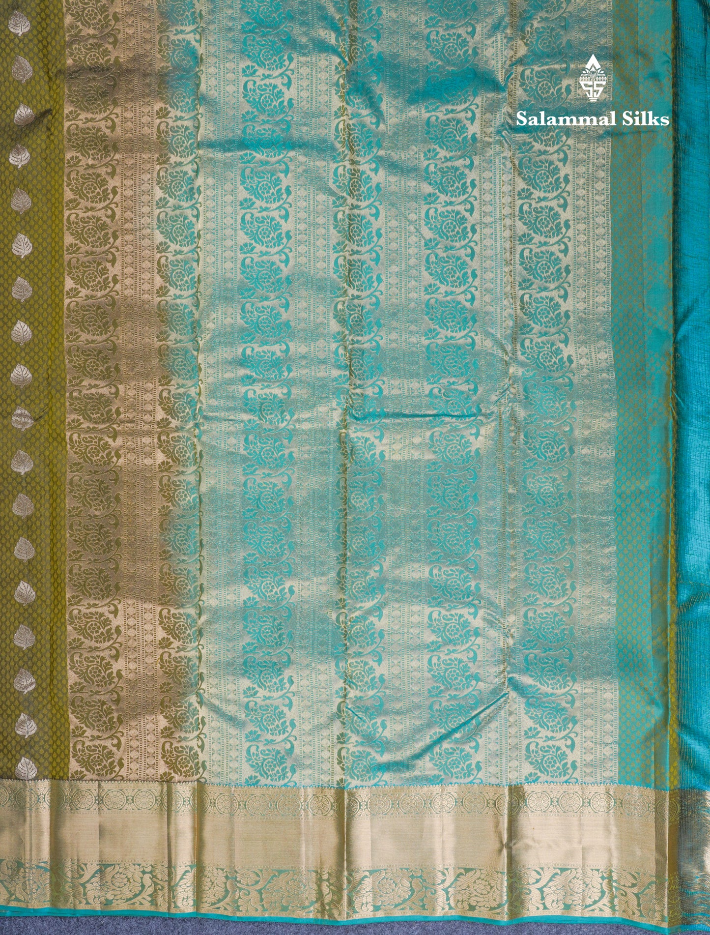 Beautiful Bottle Green Pure Kanjivaram Silk Saree With Contrast Dark Brown Border