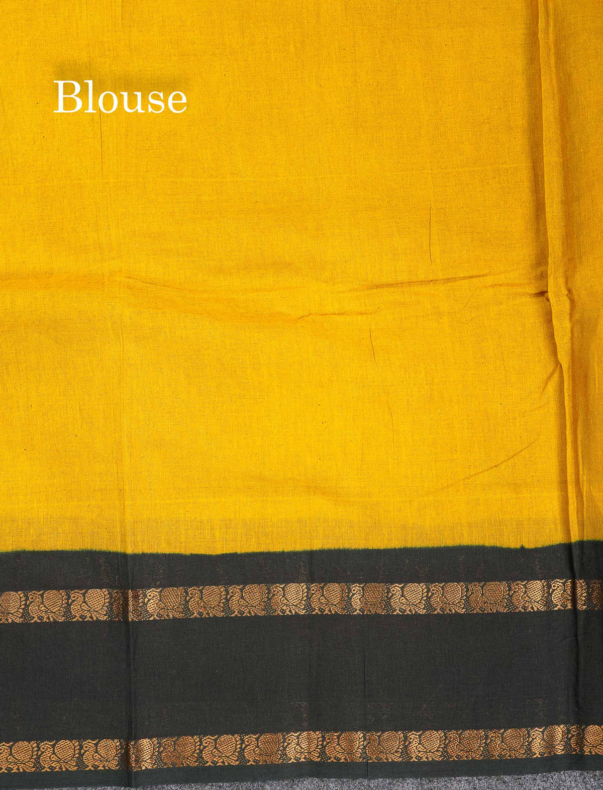Sungudi Cotton Saree - Orange Colour Body Plain With Contrast Black Gap Border
