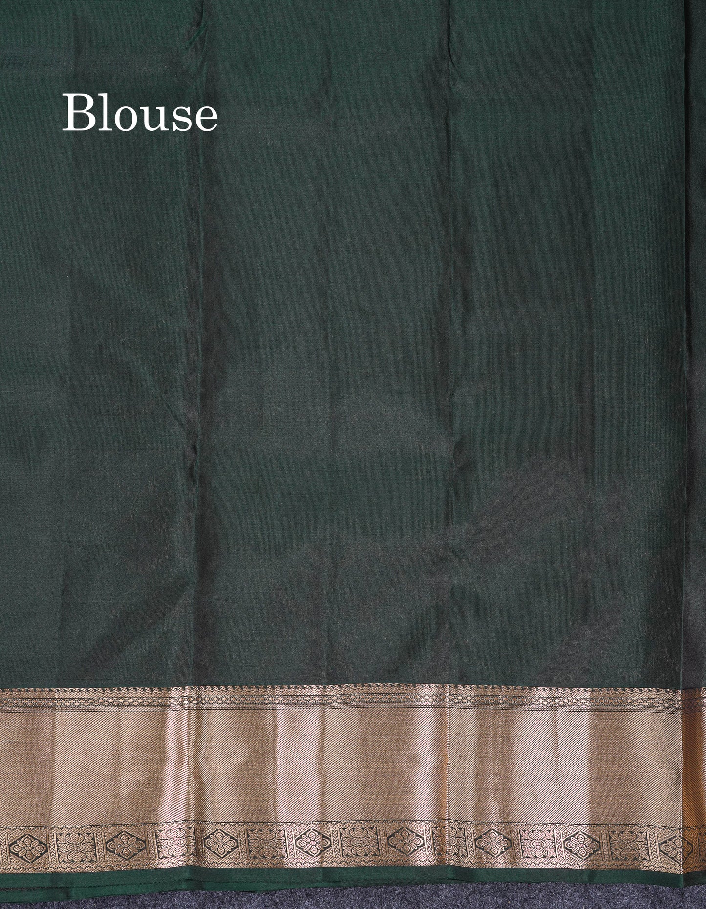Beautiful Bottle Green Pure Kanjivaram Silk Saree With Traditional Border