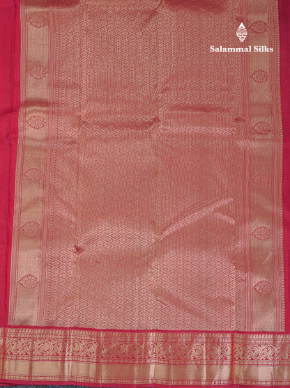 Beautiful Maroon Pure Kanjivaram Silk Saree With Traditional Border