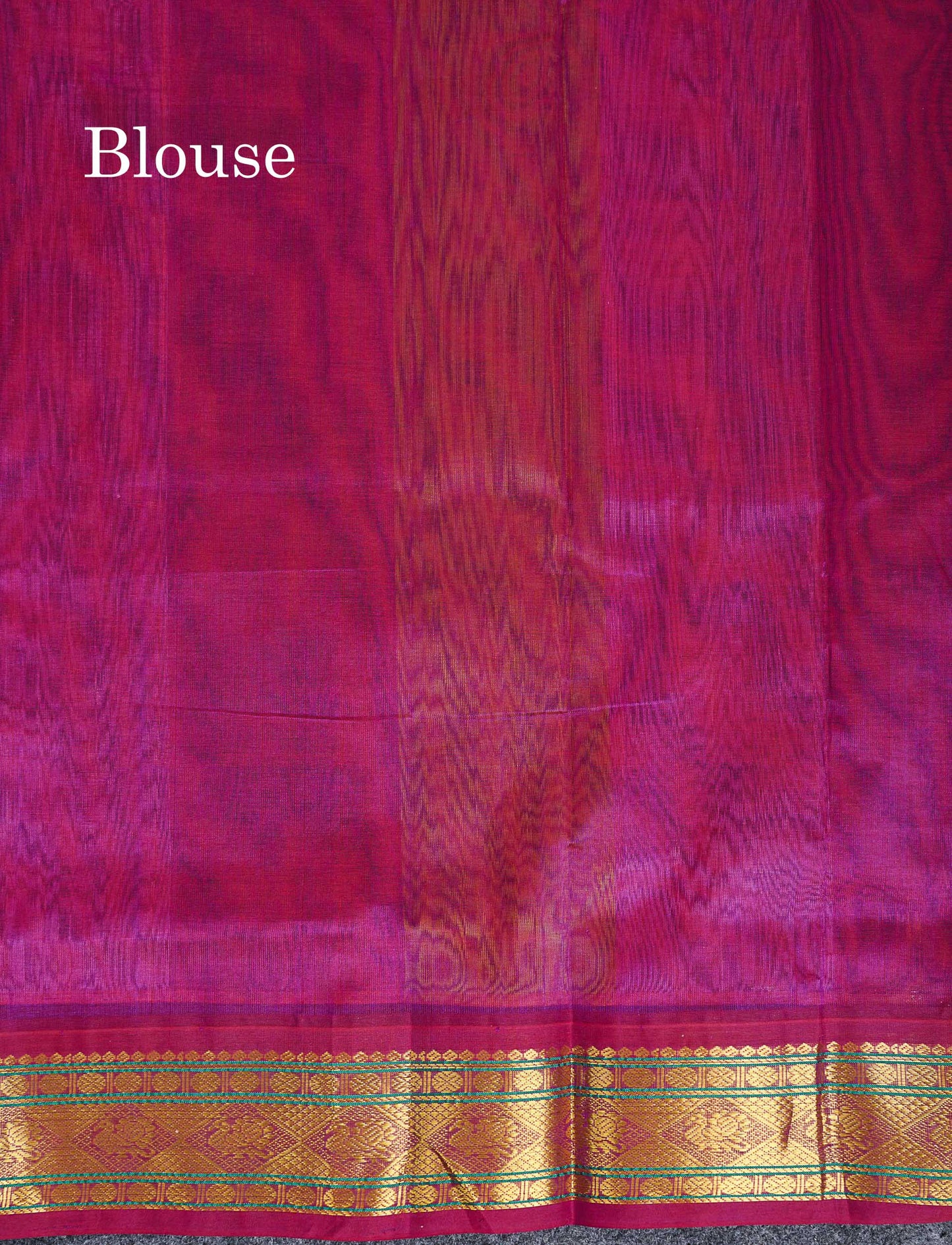 Pure Silk Cotton Saree - Multicolour Along With Contrast Magenta Traditional Border