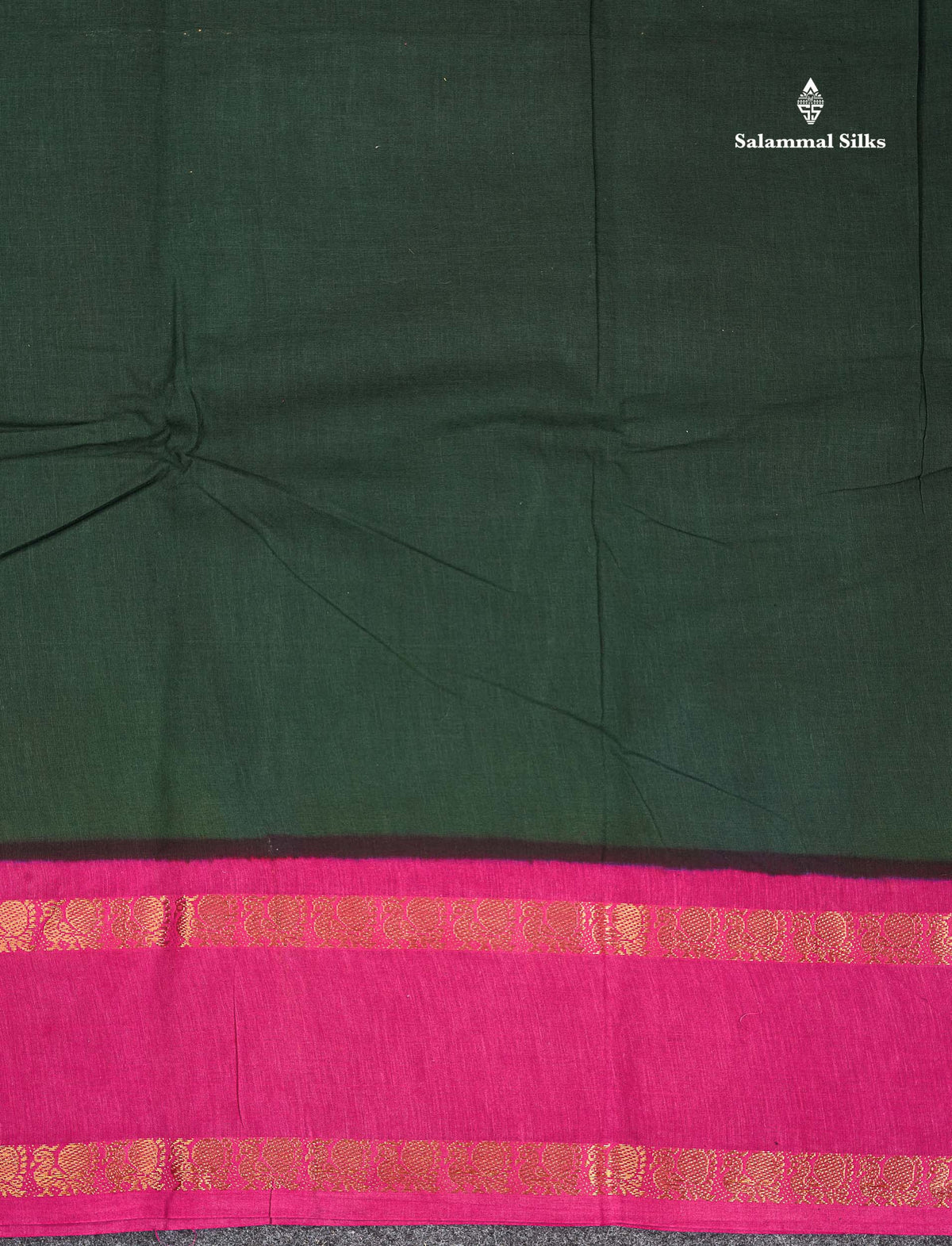 Sungudi Cotton Saree - Orange Colour Plain Body With Contrast Magenta Pink Gap Border