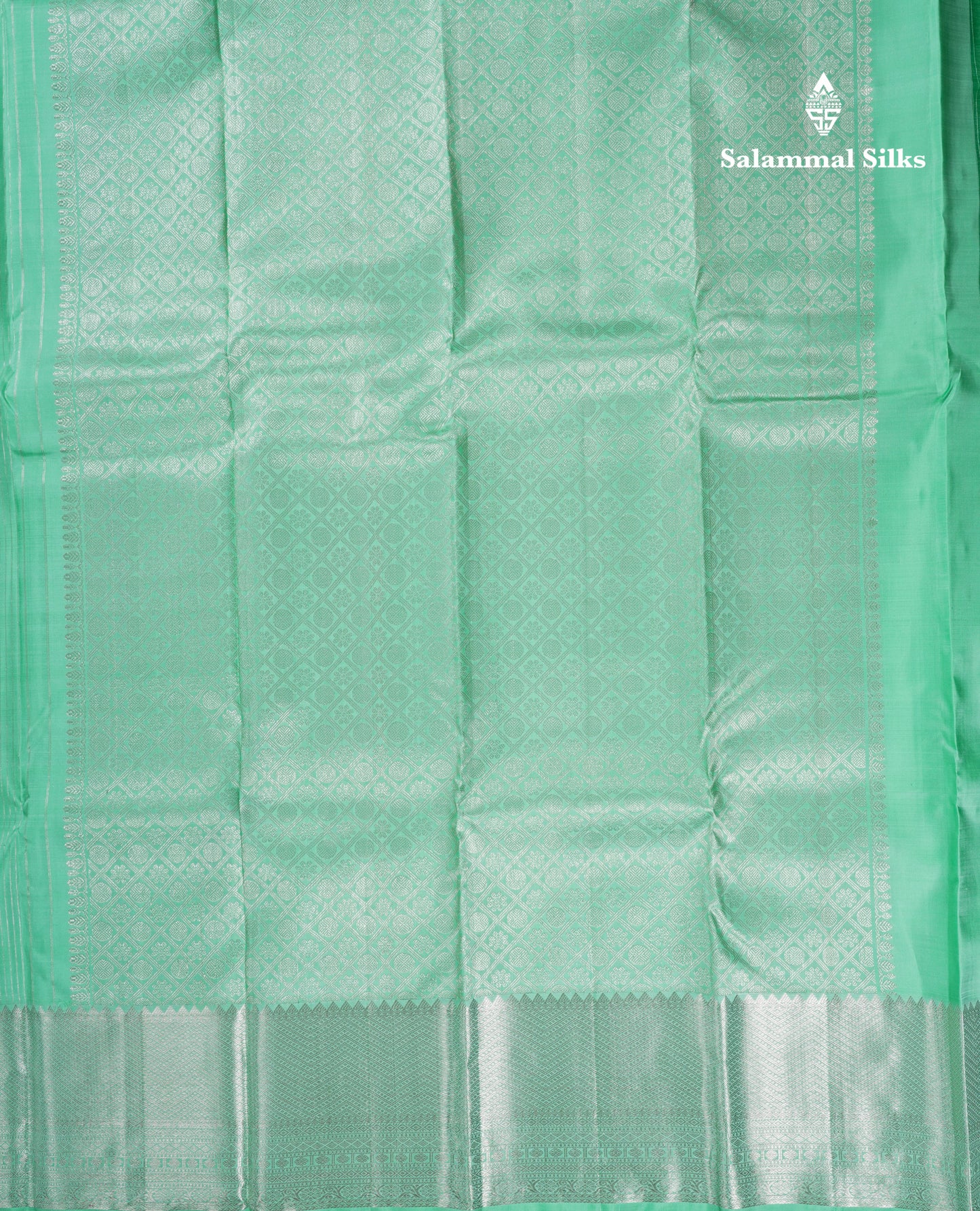 Beautiful Rexona Green Pure Kanjivaram Silk Saree With Traditional Evening Morning Border