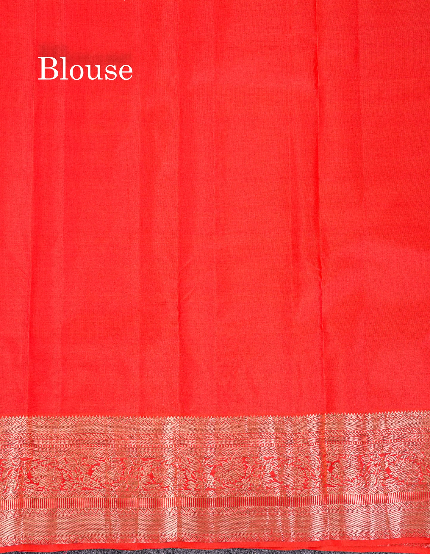 Beautiful Tomoto Red Pure Kanjivaram Silk Saree With Traditional Border