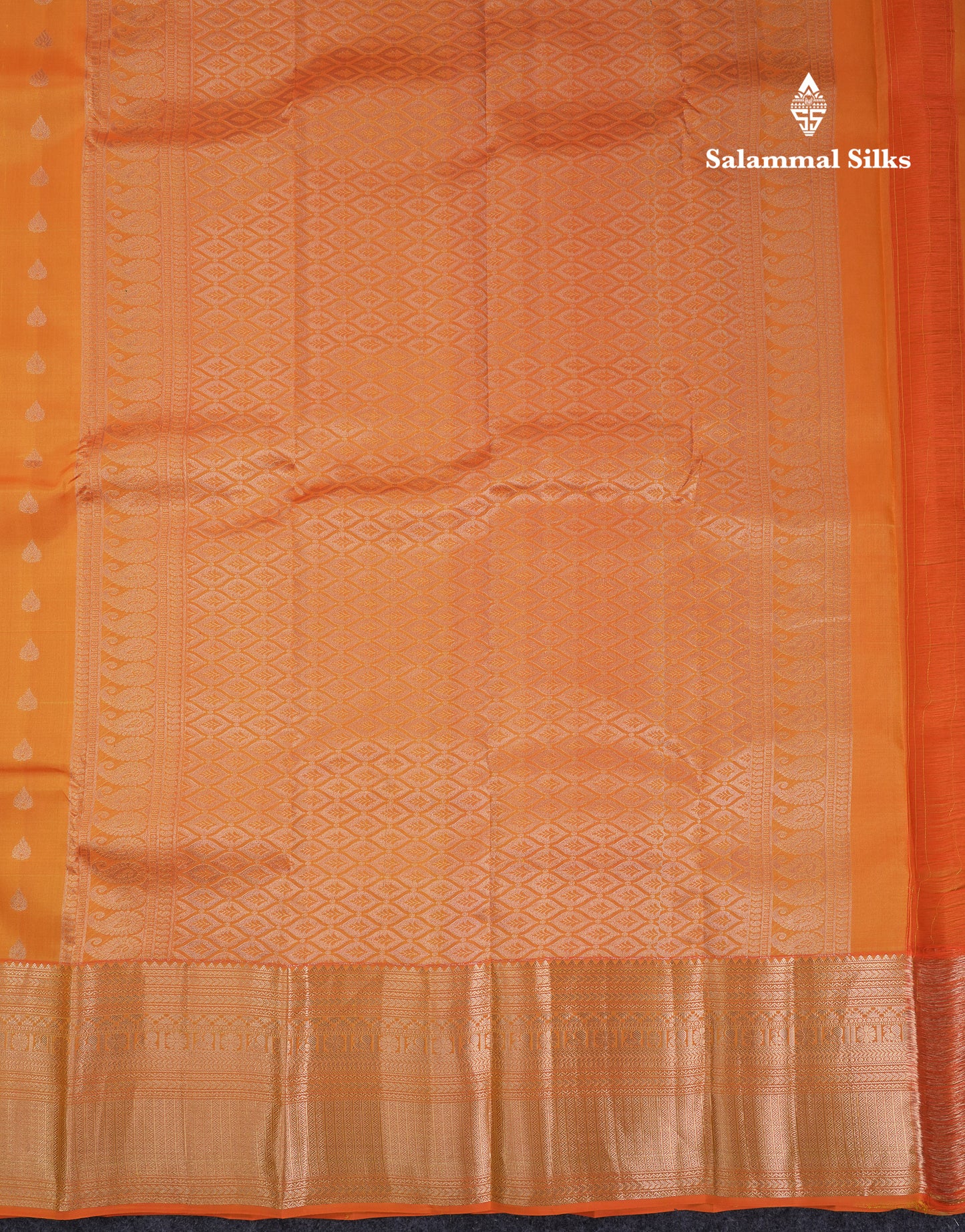 Beautiful Dual Tone Yellow Pure Kanjivaram Silk Saree With Traditional Border
