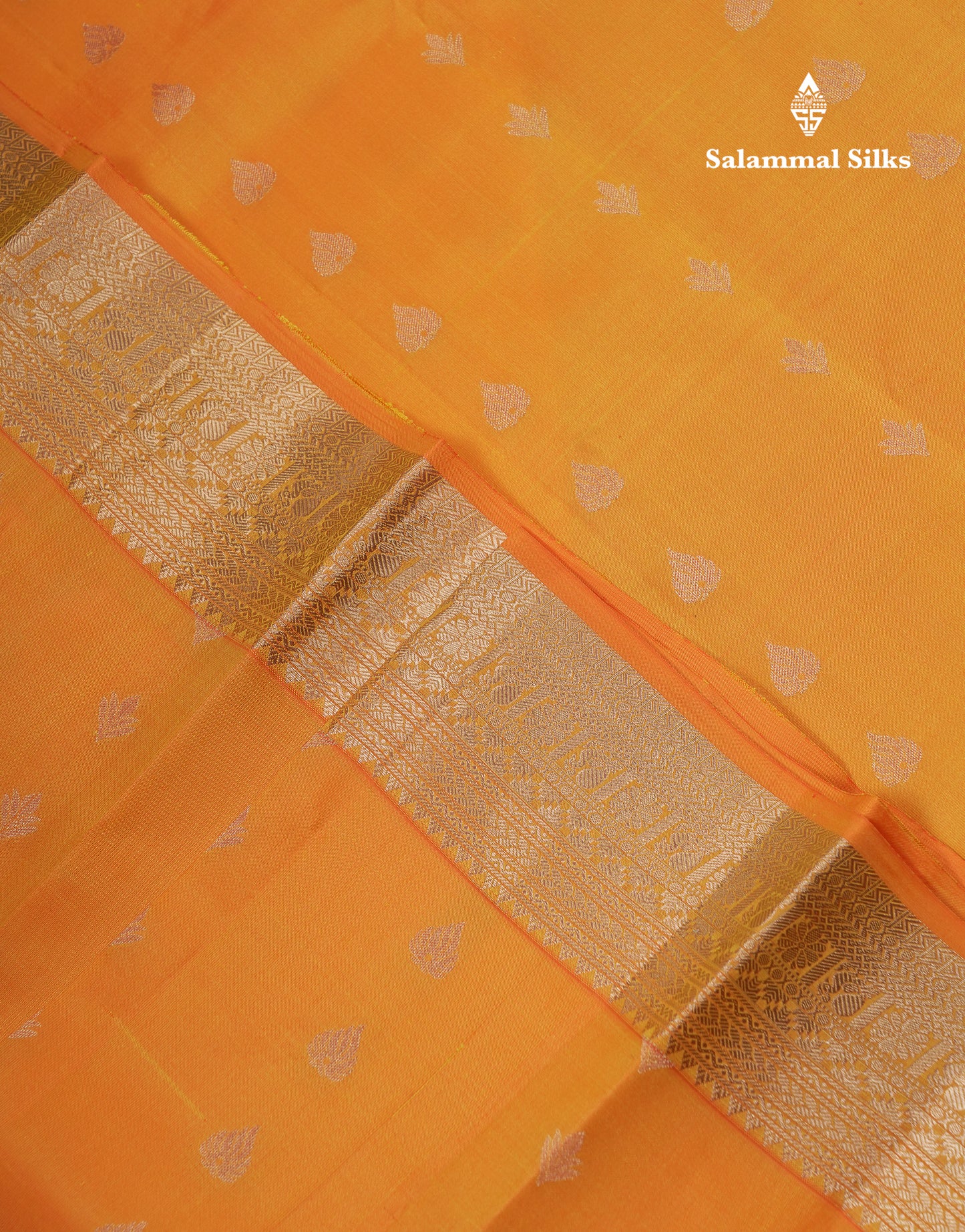 Beautiful Dual Tone Yellow Pure Kanjivaram Silk Saree With Traditional Border