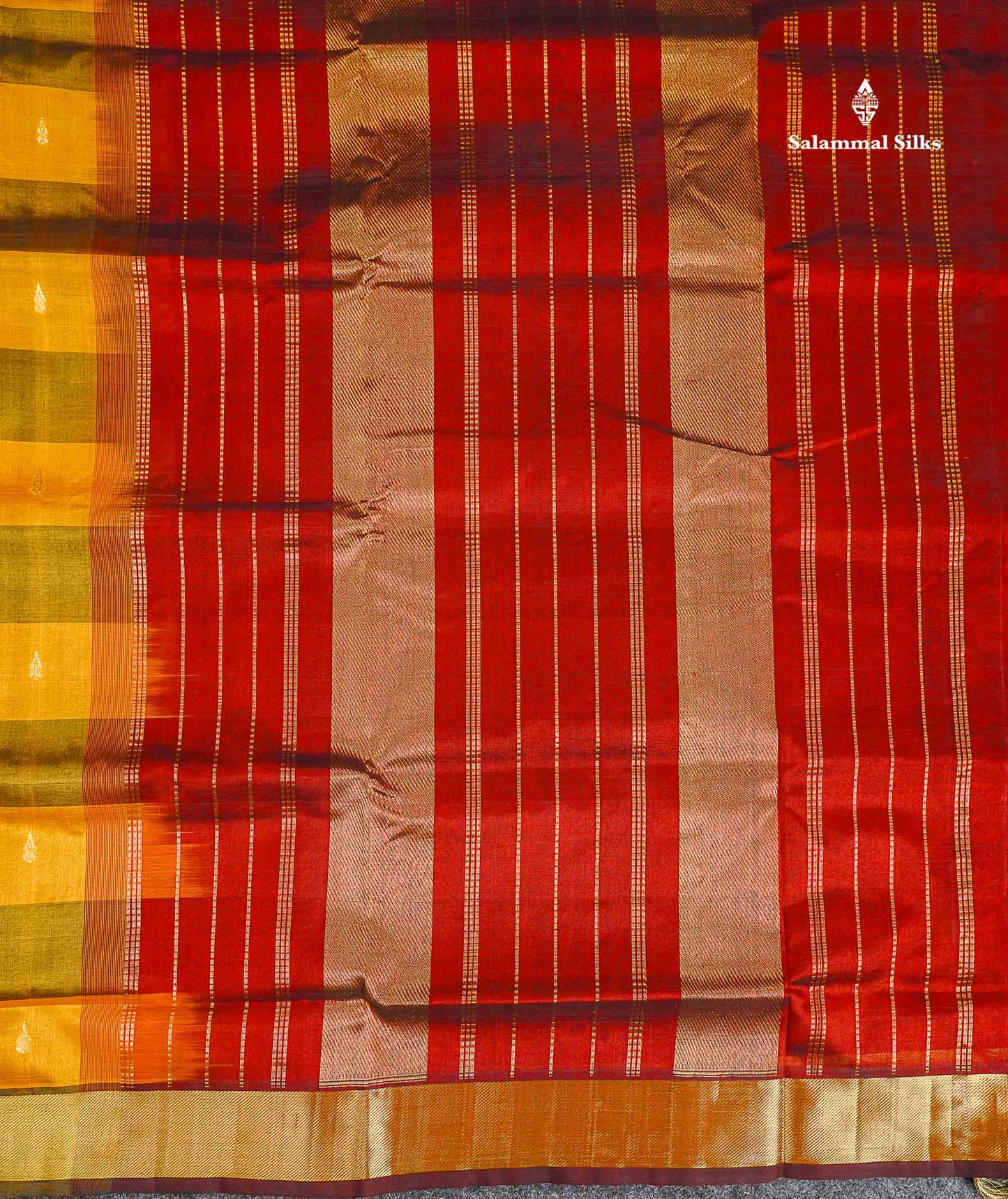Pallu Of Multicolour Pure Silk Cotton Saree