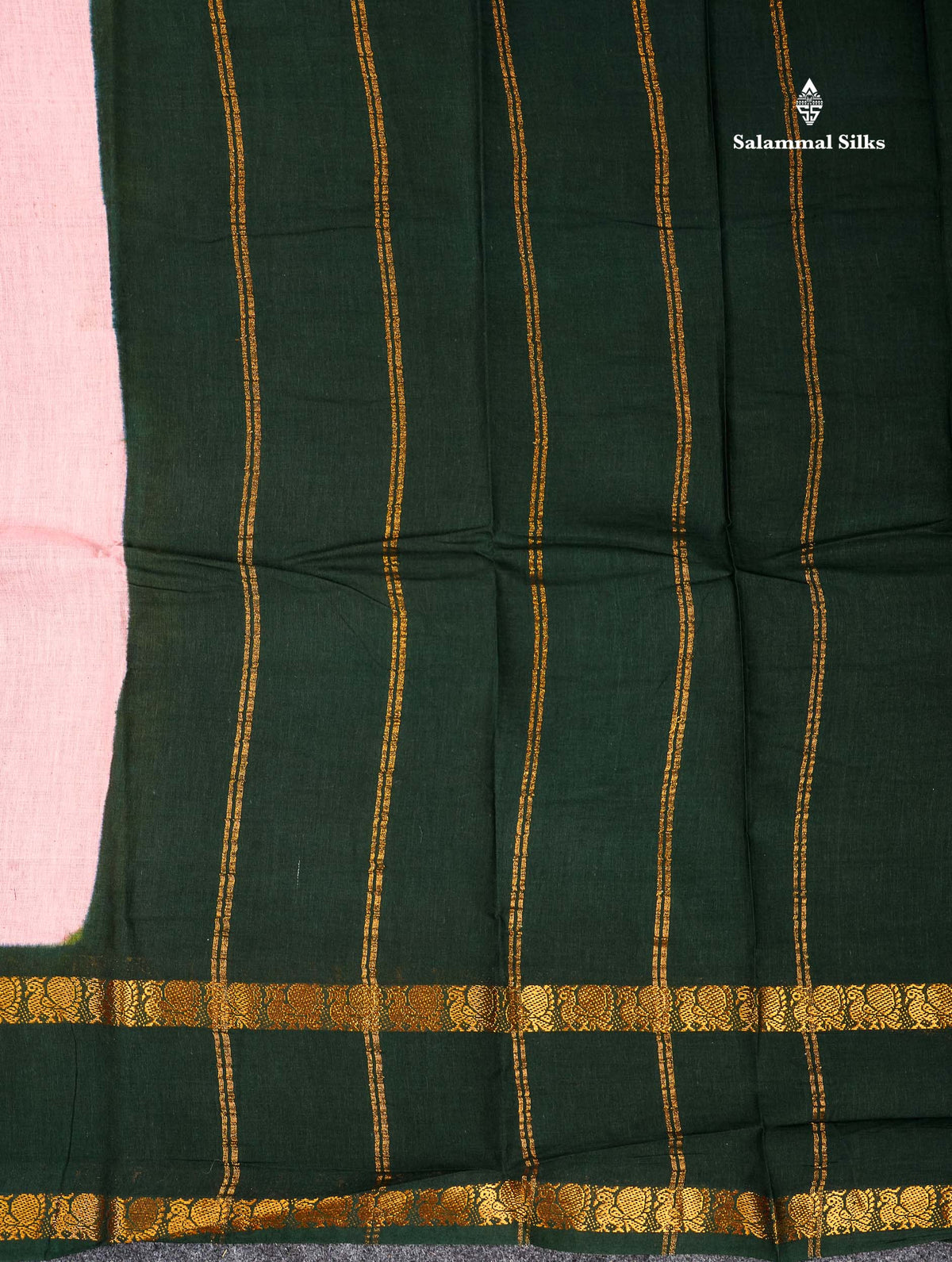Sungudi Cotton Saree - Orange Colour Plain Body With Contrast Magenta Pink Gap Border