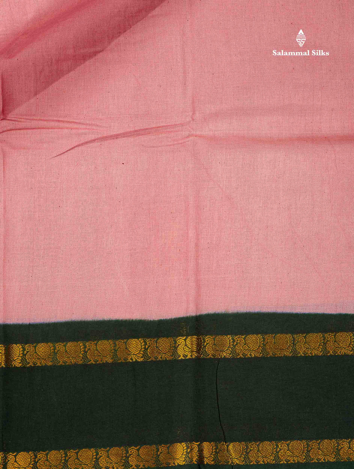 Sungudi Cotton Saree - Orange Colour Plain Body With Contrast Magenta Pink Gap Border