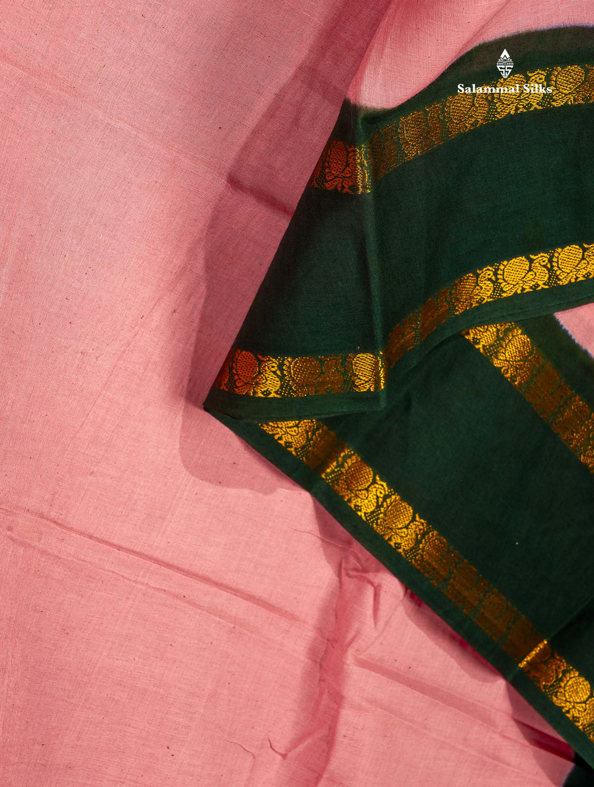 Sungudi Cotton Saree - Orange Colour Plain Body With Contrast Magenta Pink Gap Border
